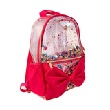 'Audrey' Bow & Jewels Confetti Clear Backpack