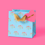 Blue w/ Bouquets Gift Bag