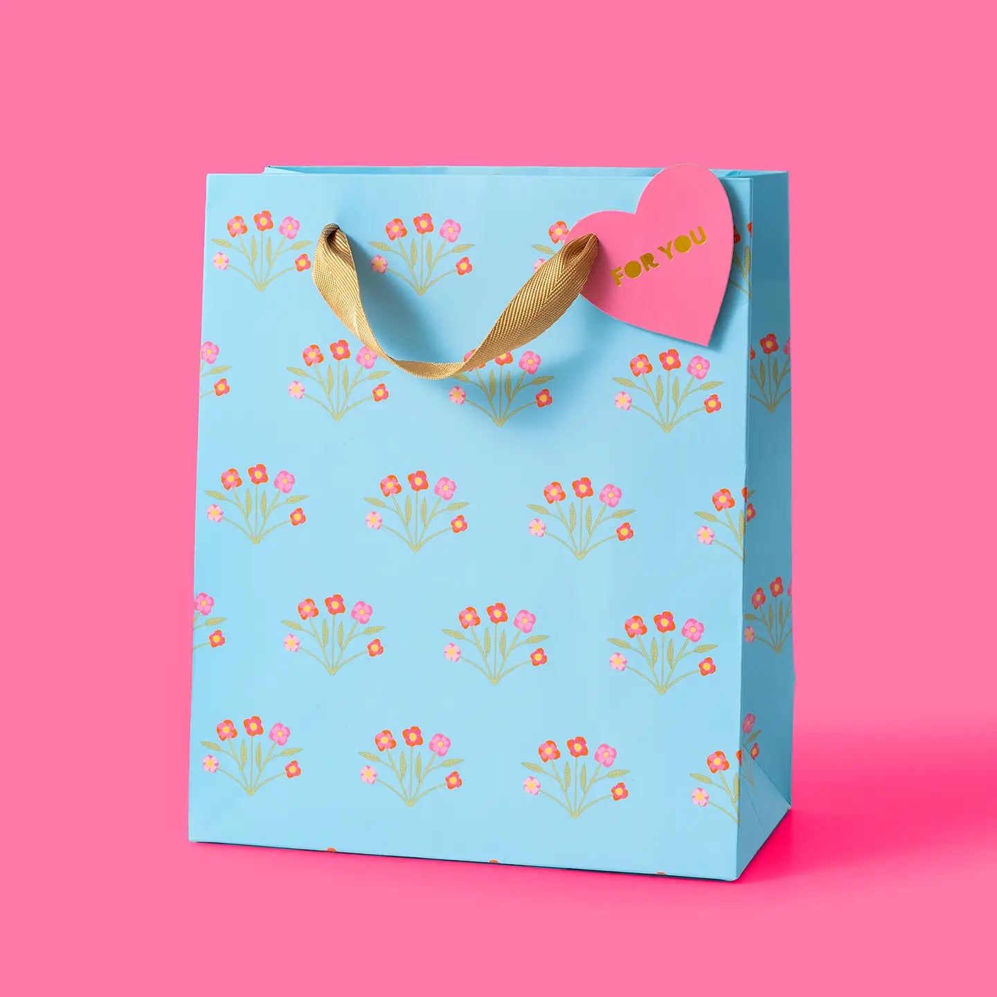 Blue w/ Bouquets Gift Bag