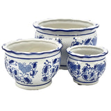 Ceramic Chinoiserie Planter Pot