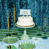 Blue & Green Stripe Dinner Plates