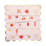 Valentines Charm Scalloped Square Plate