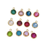 Round Birthstone Charm