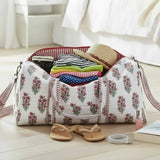 Blue Lily Quilted Duffel Bag