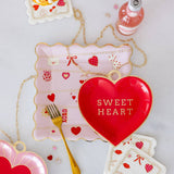 Valentines Charm Scalloped Square Plate
