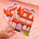 Pink-A-Boo Haunted House 8in Dessert Plates
