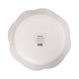 Red Scalloped Cream Lines Plate