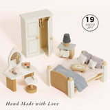 Wooden Dolls House Bedroom