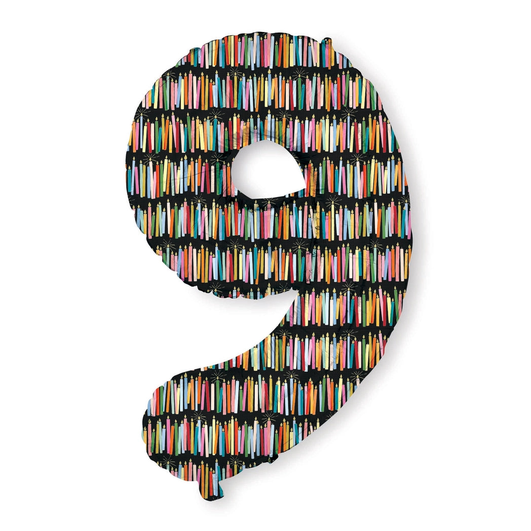 RPC- Candles Numbered Foil Ballon