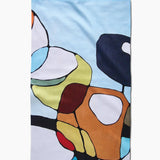 Poppies on Blue Tea Towel