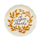 Give Thanks Round Bamboo Tray