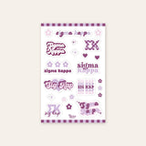 Sorority Sticker Sheet - 19 Chapters Available