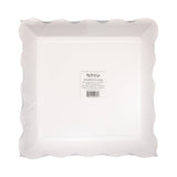 Red Scalloped Square Plate