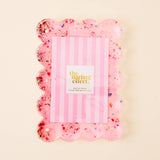 Rectangle Scalloped Acrylic Frame-Confetti Pink