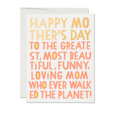 Greatest Mom Mother's Day greeting card
