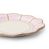 Petal Pink Regency Stripe Dinner Plates (Set of 8)