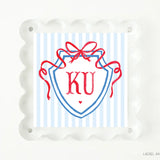 University of Kansas Art Print – Officially Licensed Desk Decor with Scalloped Frame Design