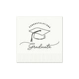 Graduate Sketch Fringe Cocktail Napkin