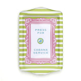 Press For Cabana Service Metal Trinket Tray