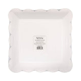 Yellow Scalloped Square 9" Plate