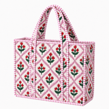 Diamond Floral Quilted Bag Print