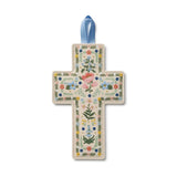 Rosette Embroidered Cross
