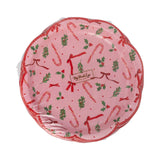Candy Cane Patterned Plate