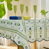 Rosemary Stripe Lagoon Square Game Tablecloth