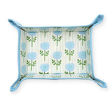 Marigold Ticking Stripe Blue Snap Tray