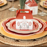 Red/Gold Bow Cocktail Napkin