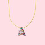 Colorful Confetti Alphabet Necklace