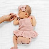 Sweater Bow - French Pink Chunky Knit