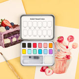Watercolor Pocket Set Of 12 With Brush - Dessert Colors