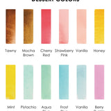 Watercolor Pocket Set Of 12 With Brush - Dessert Colors