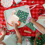 Baking Spirits Bright Dark Green Scalloped Large Napkins