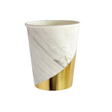 Marble Paper Cups- White