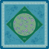 Cherry Blossom Mahjong Playing Mat in Malachite