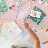 Baking Spirits Bright Mint Gingerbread House Large Plates