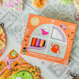 Monster Mash Window Cling + Crayon Set