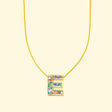 Colorful Confetti Alphabet Necklace