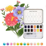 Watercolor Pocket Set of 12 with Brush- Floral Colors