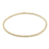 Extended Classic Gold 2mm Bead Bracelet