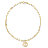 Classic Gold 2mm bead bracelet - Guardian Angel small gold disc