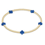 Small Signature Cross Gold Pattern Bracelet 2mm