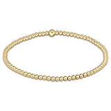 Extended Classic Gold 2.5mm Bead Bracelet