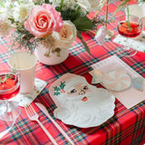 St. Nick Small Plate in White & Pink