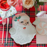 St. Nick Small Plate in White & Pink