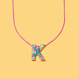Colorful Confetti Alphabet Necklace