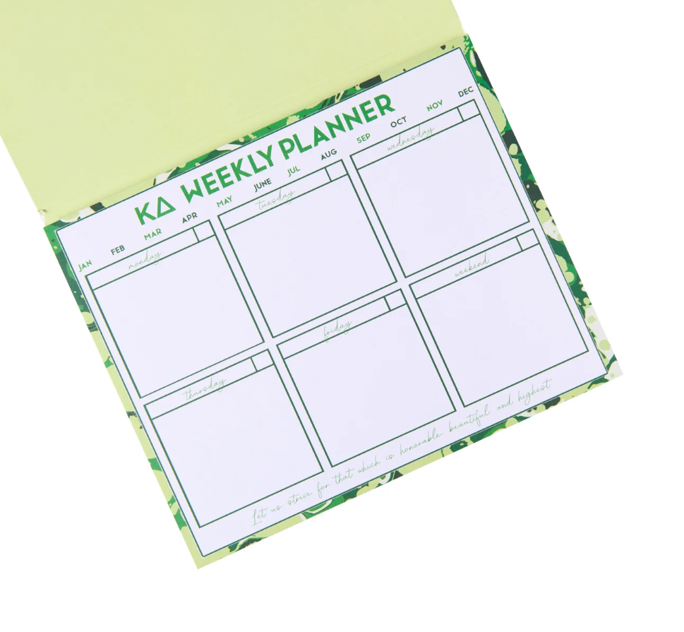 Sorority Weekly Desk Planner