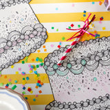 Die-cut Coloring Birthday Cake Placemat